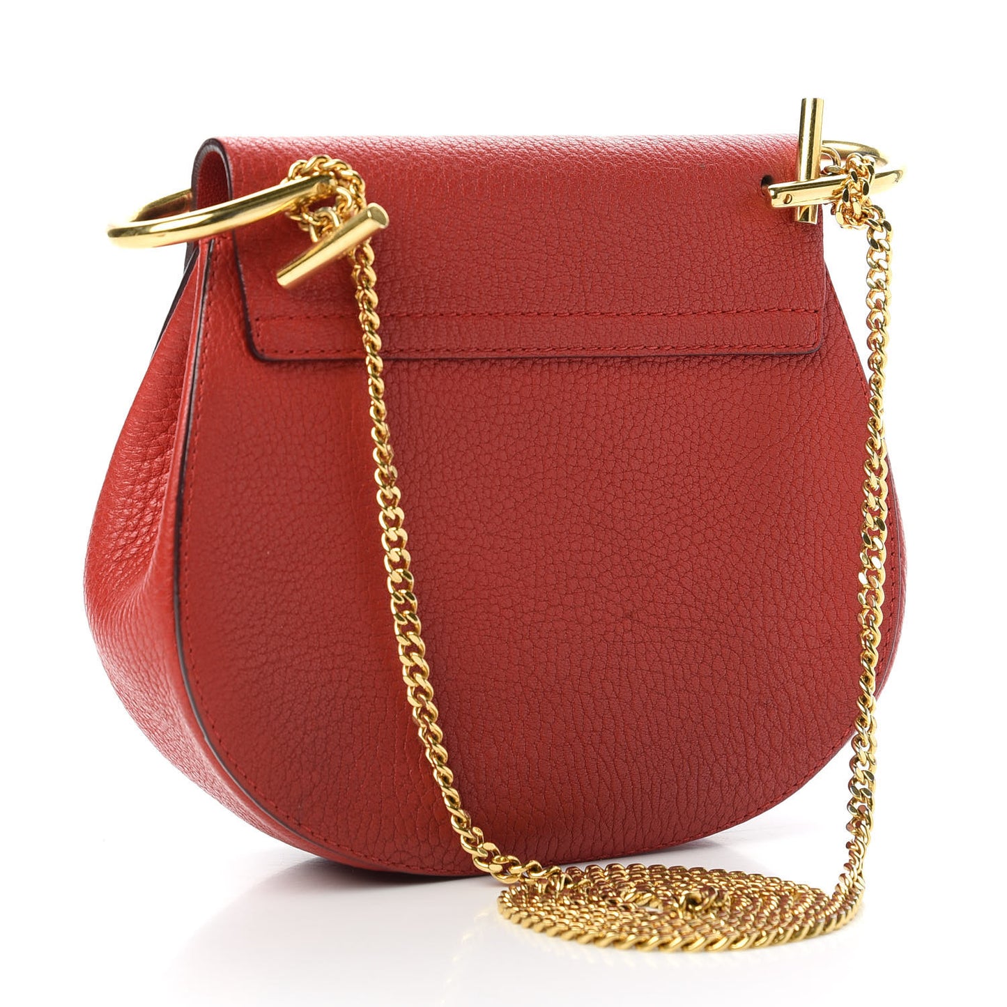Grained Lambskin Mini Drew Shoulder Bag Plaid Red