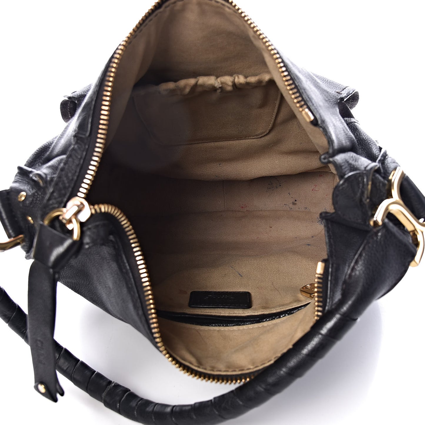 Calfskin Medium Marcie Nude Hobo Black