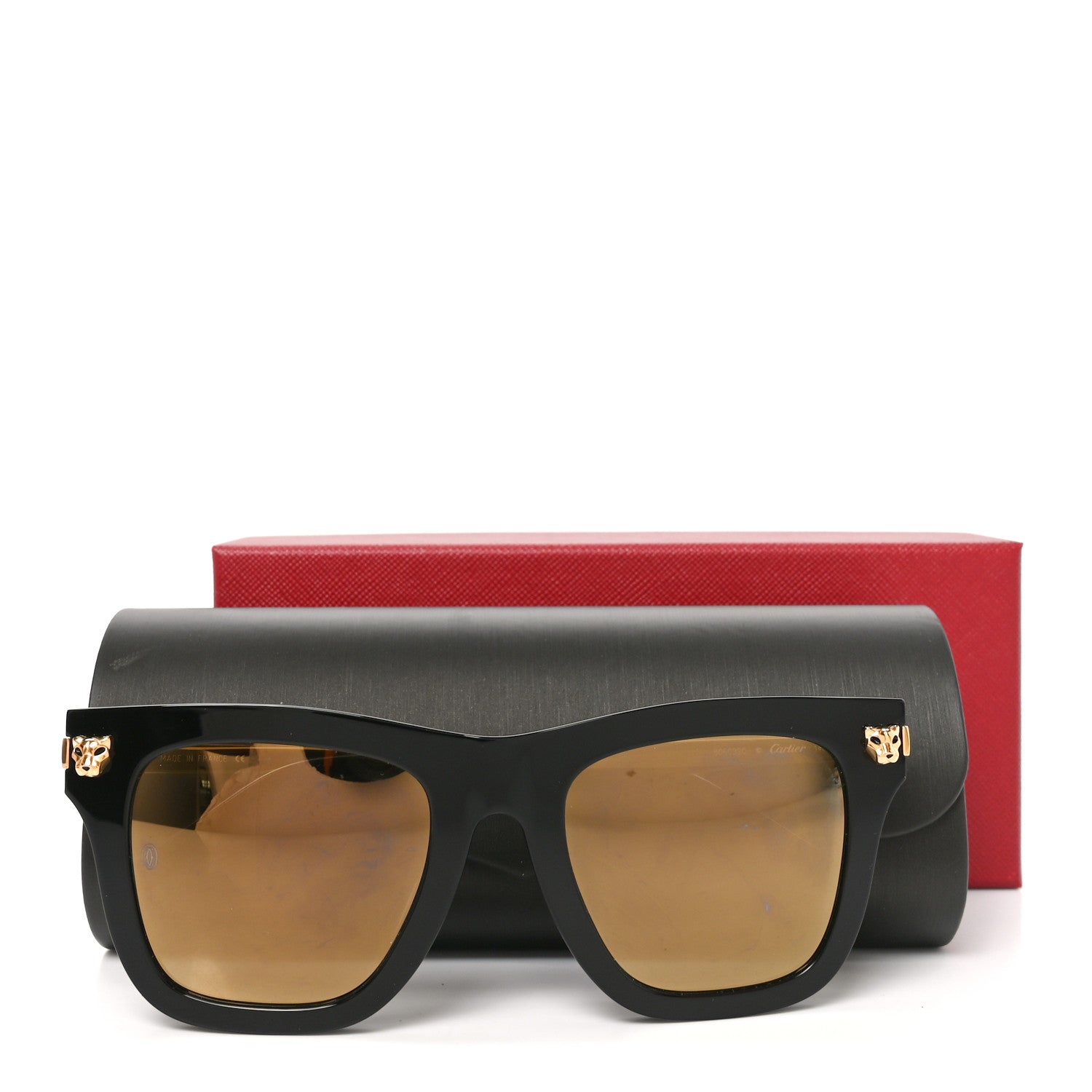 Cartier Acetate Panthere De Cartier Sunglasses CT0025S Black 7 of 7