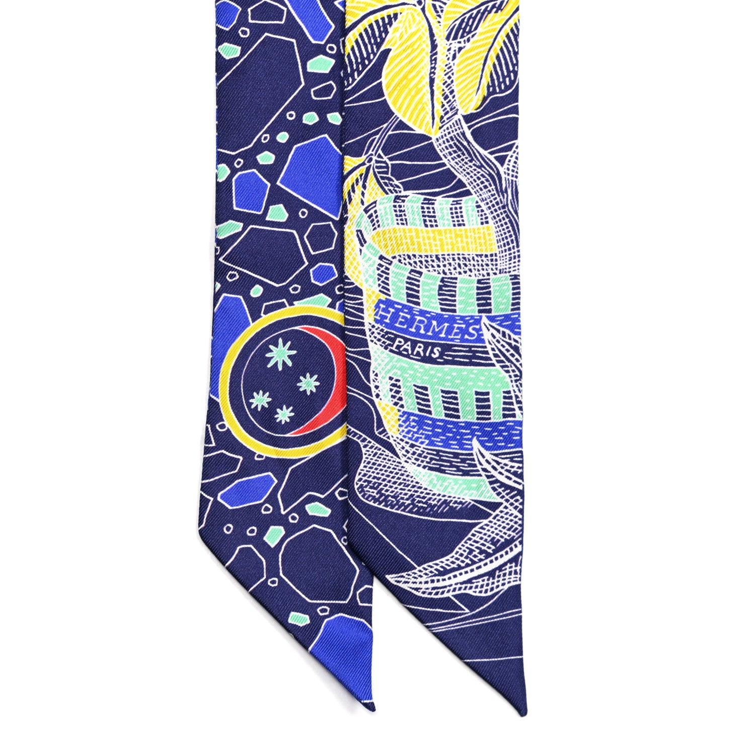 Hermes Silk La Danse Des Amazones Twilly Indigo Jaune Multicolor 2 of 4