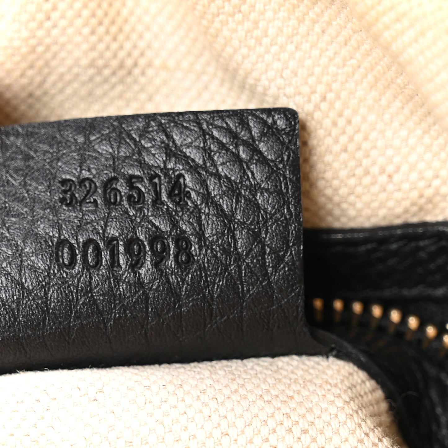 Pebbled Calfskin Small Miss GG Hobo Black