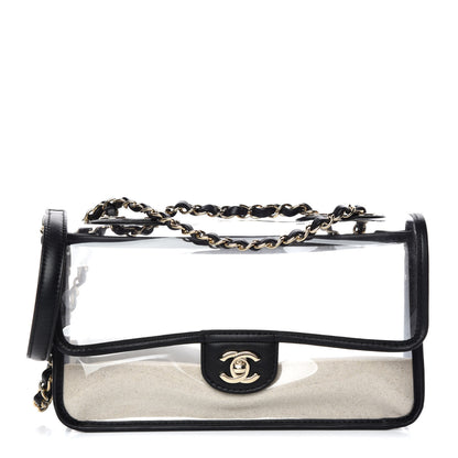 Chanel Lambskin PVC Medium Coco Sand Flap Black 1 of 11