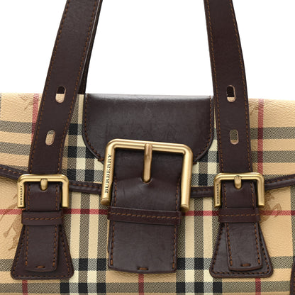 Burberry Haymarket Check Buckle Satchel 8 of 10