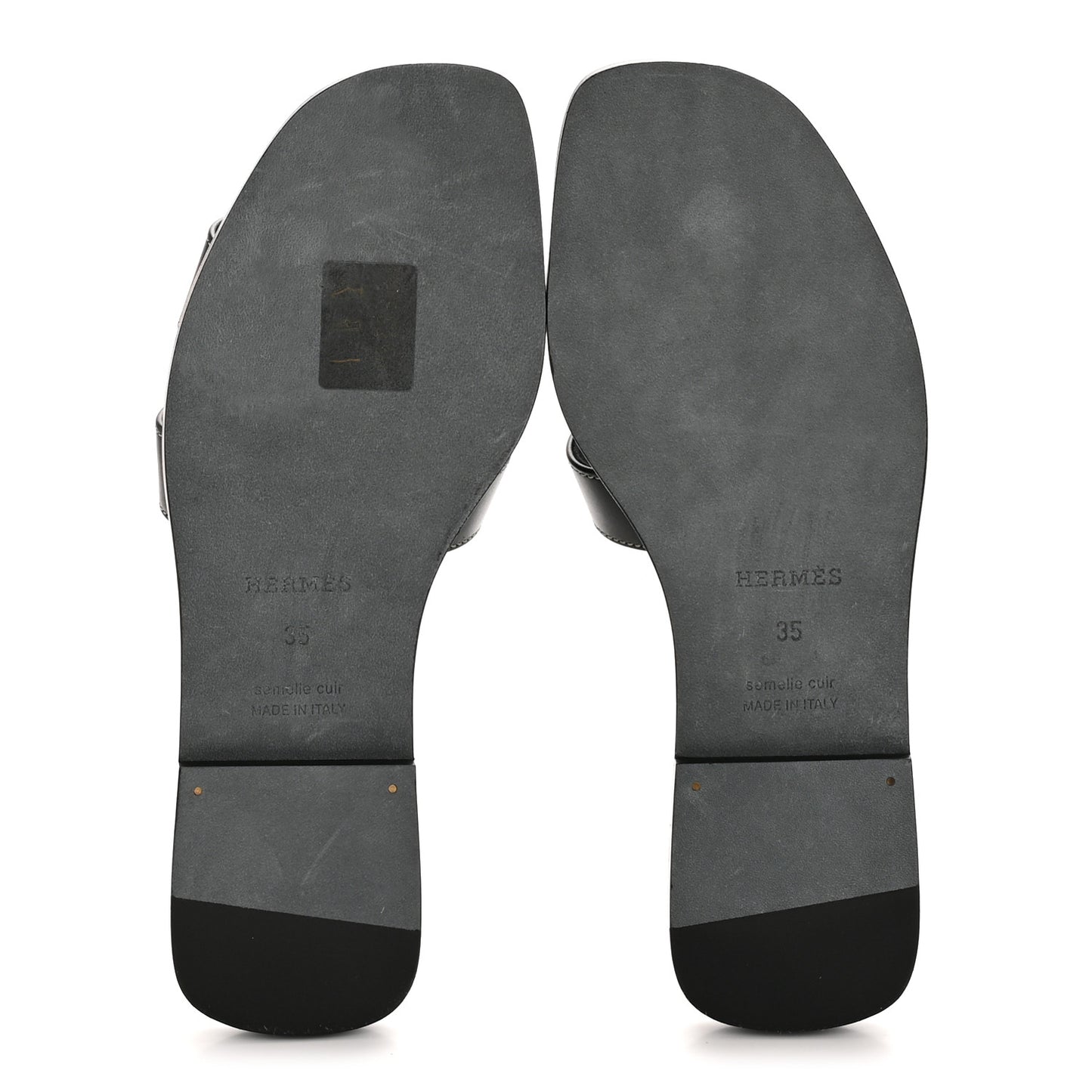 Box Calfskin Oran Sandals 35 Black