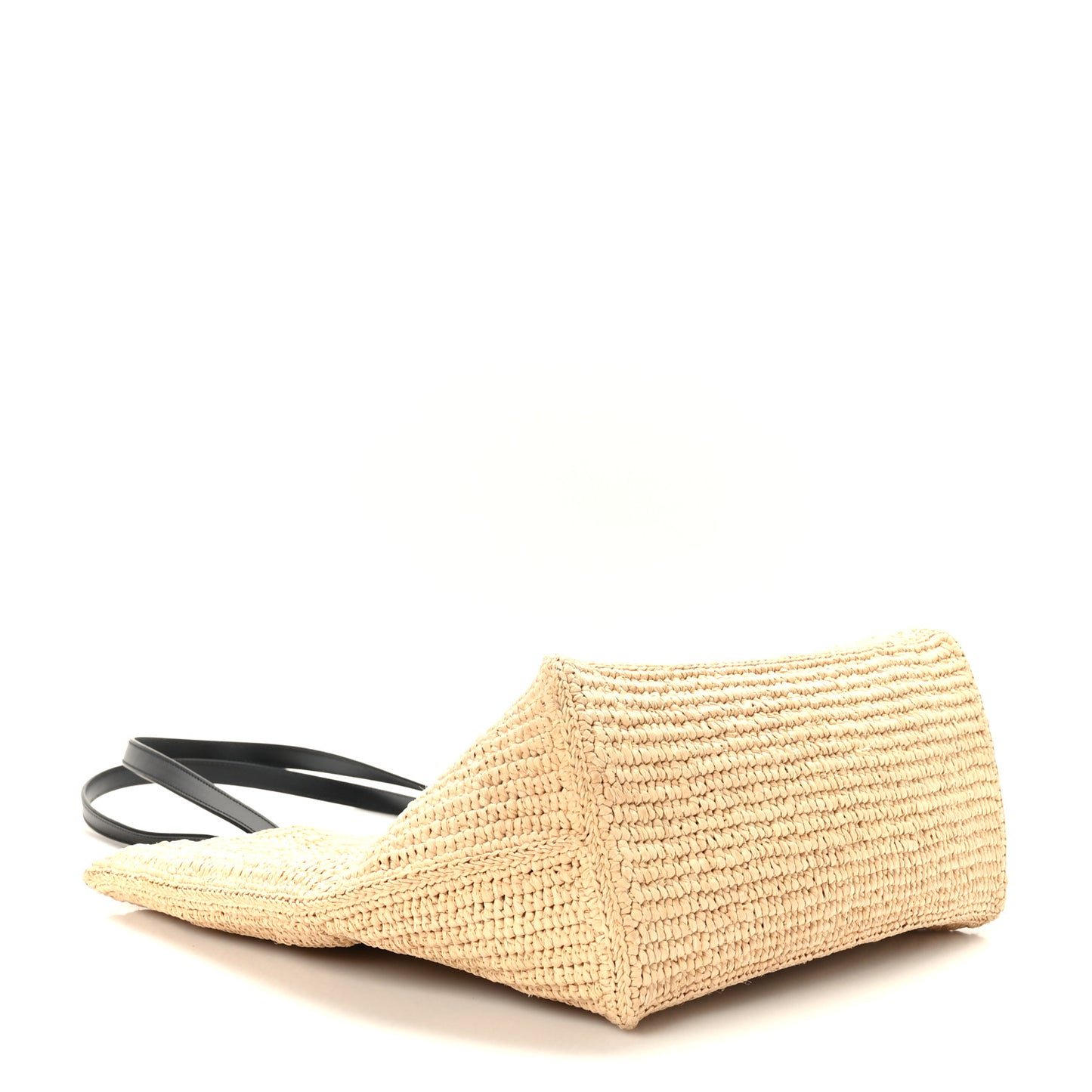 Raffia Calfskin Medium Puzzle Fold Tote Natura