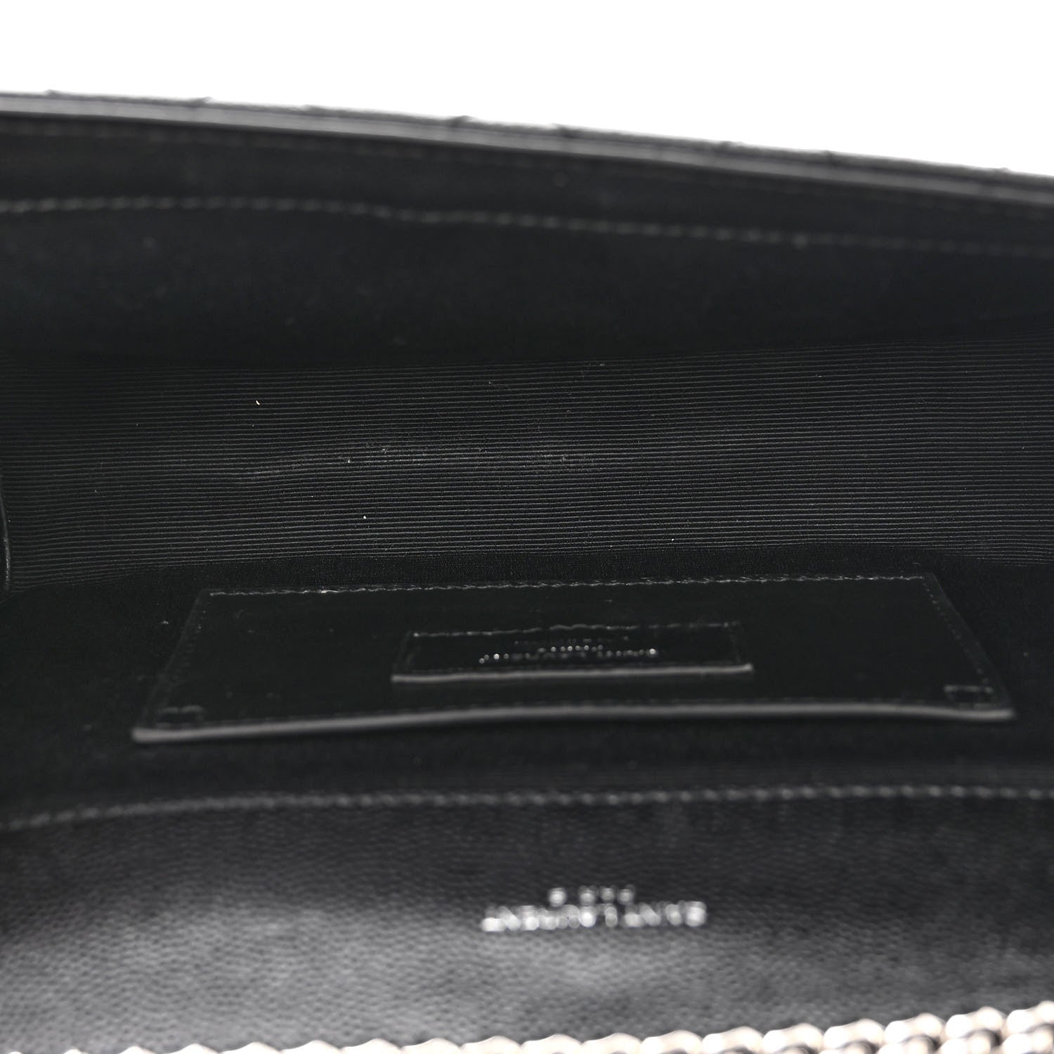 Saint Laurent Grain De Poudre Textured Mixed Matelasse Triquilt Small Monogram Satchel Black 4 of 8