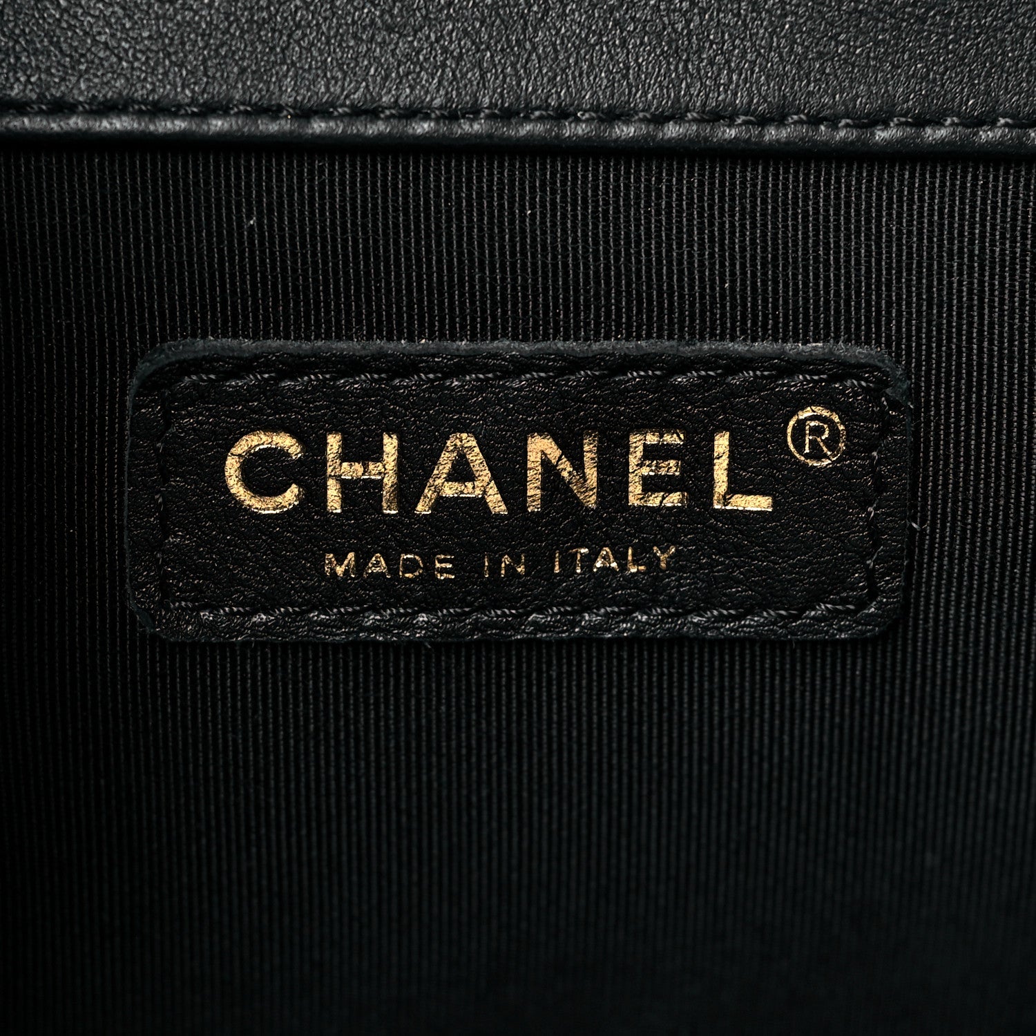Chanel Goatskin Quilted Chain Drawstring Bag Black 5 of 9