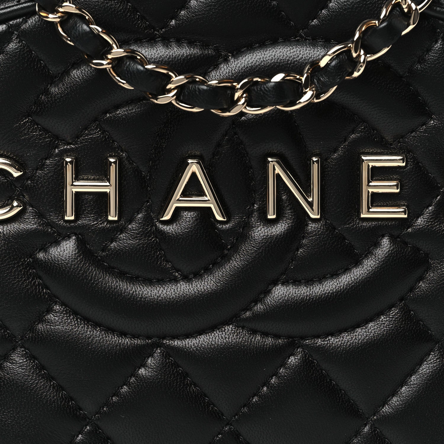 Chanel Lambskin Quilted Walk of Fame Star Bag Black 8 of 11
