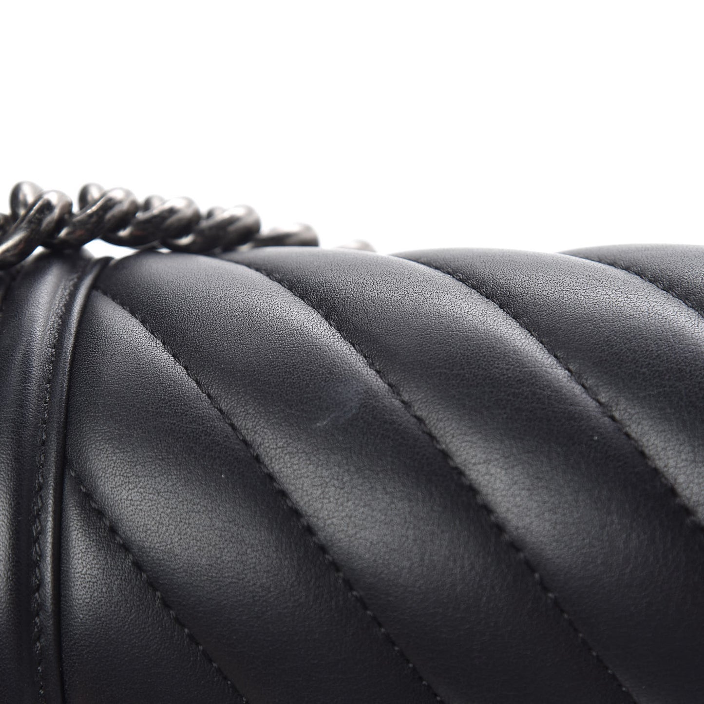 Calfskin Chevron Quilted New Medium Boy Flap Black