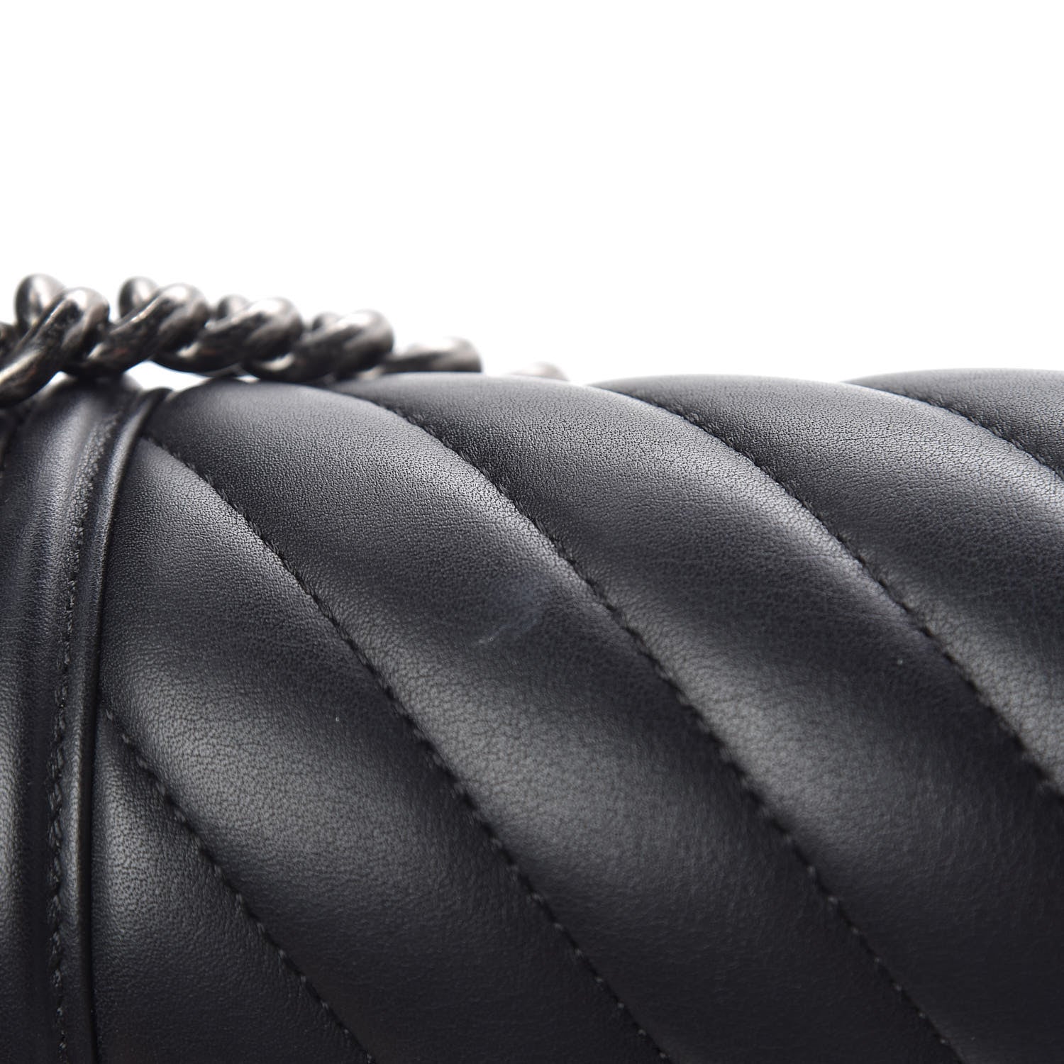 Chanel Calfskin Chevron Quilted New Medium Boy Flap Black 13 of 14