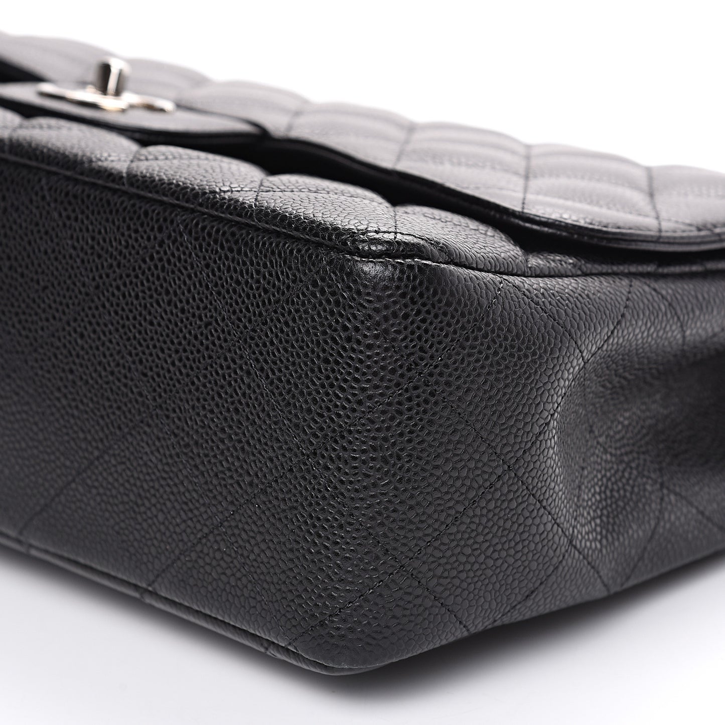 Caviar Quilted Jumbo Single Flap Black