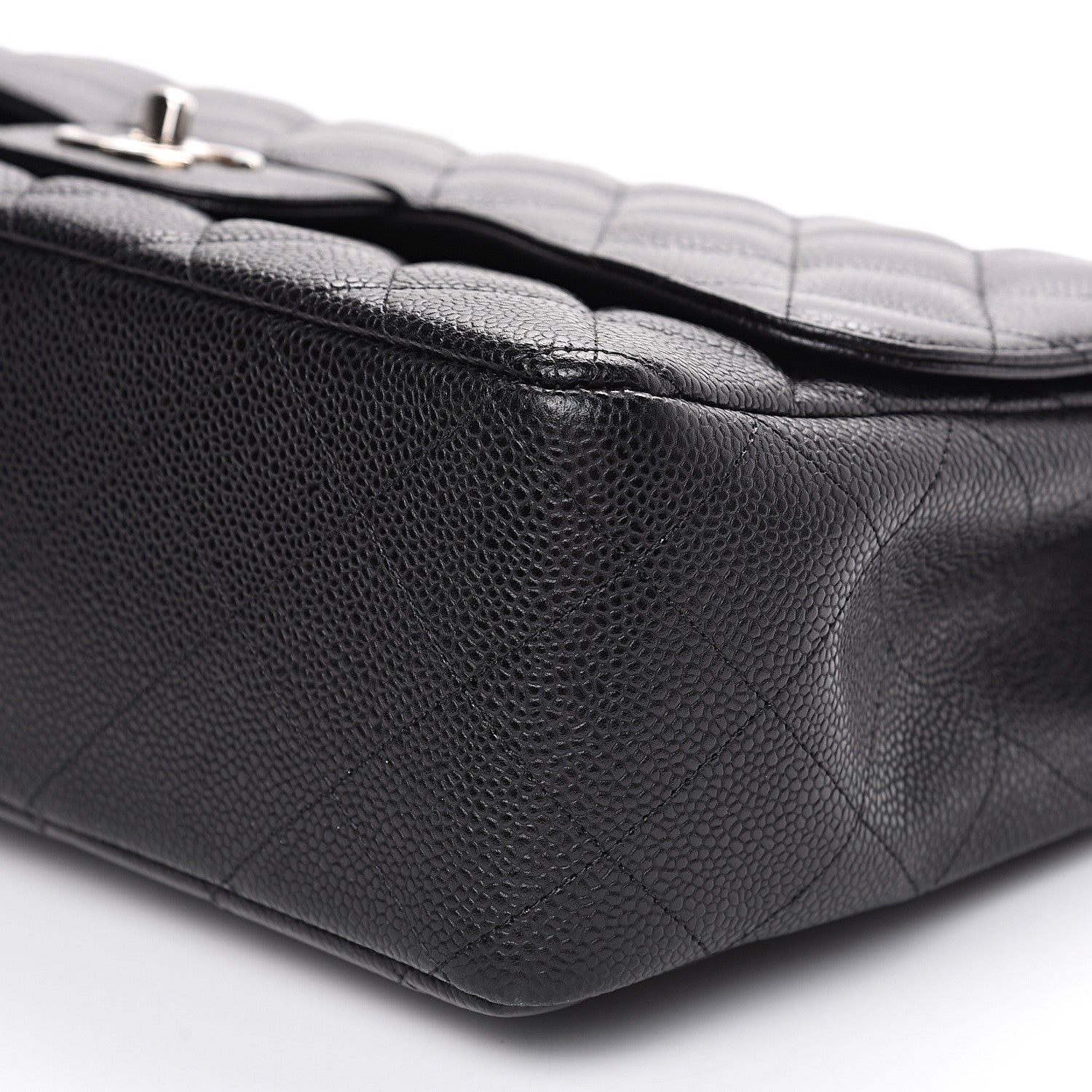 Chanel Caviar Quilted Jumbo Single Flap Black 8 of 12