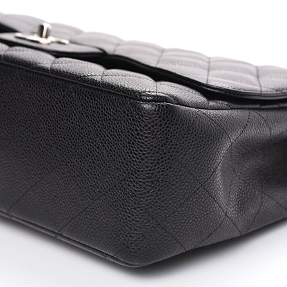 Chanel Caviar Quilted Jumbo Single Flap Black 8 of 12
