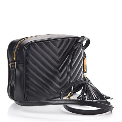 Saint Laurent Calfskin Matelasse Monogram Lou Camera Bag Black 3 of 9