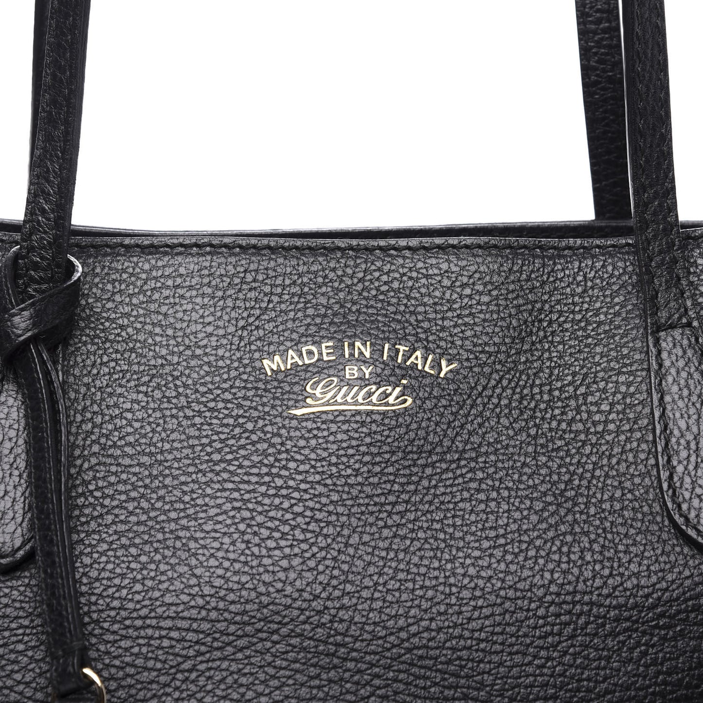 Pebbled Calfskin Medium Swing Tote Black