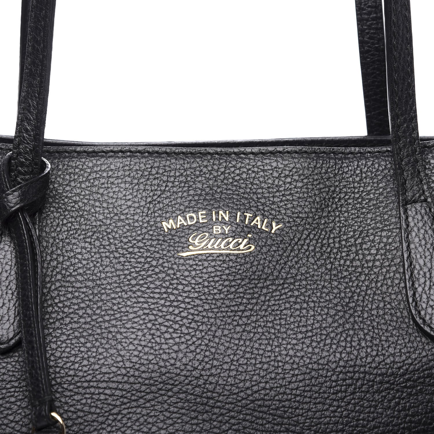 Gucci Pebbled Calfskin Medium Swing Tote Black 11 of 12