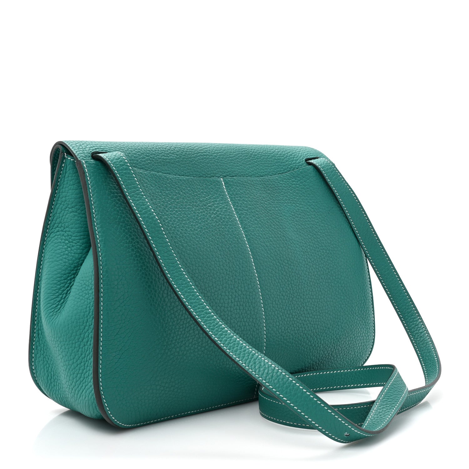 Hermes Taurillon Clemence Halzan 31 GM Vert Verone 3 of 11