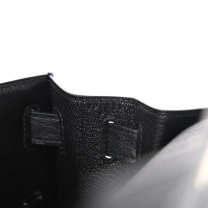 Hermes Ostrich Kelly Sellier 28 Black 7 of 13