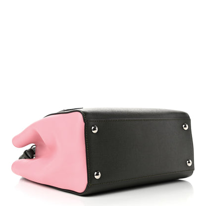 Fendi Vitello Elite Flamingo Petite 2Jours Tote Verde Prato Pink 3 of 4