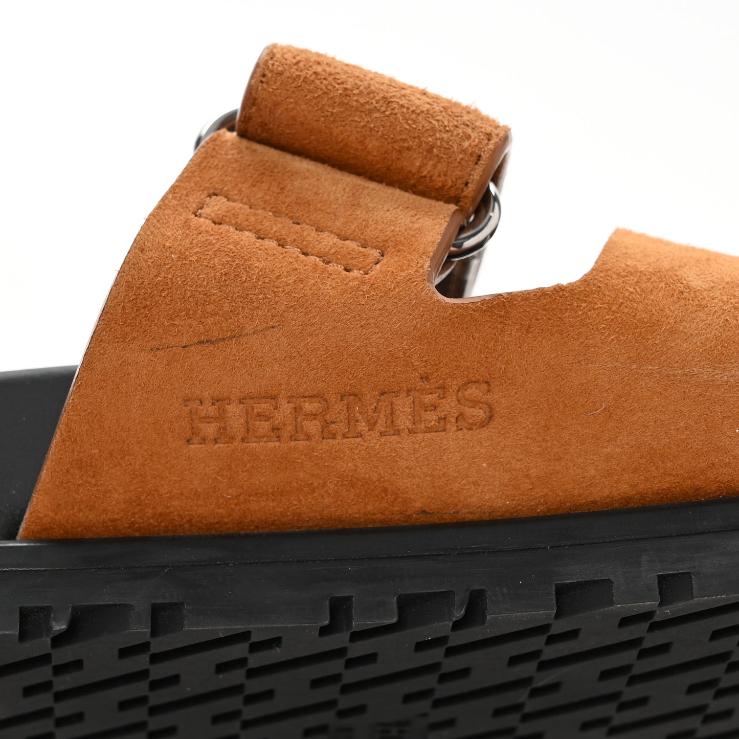 Suede Goatskin Womens Chypre Sandals 36.5 Naturel