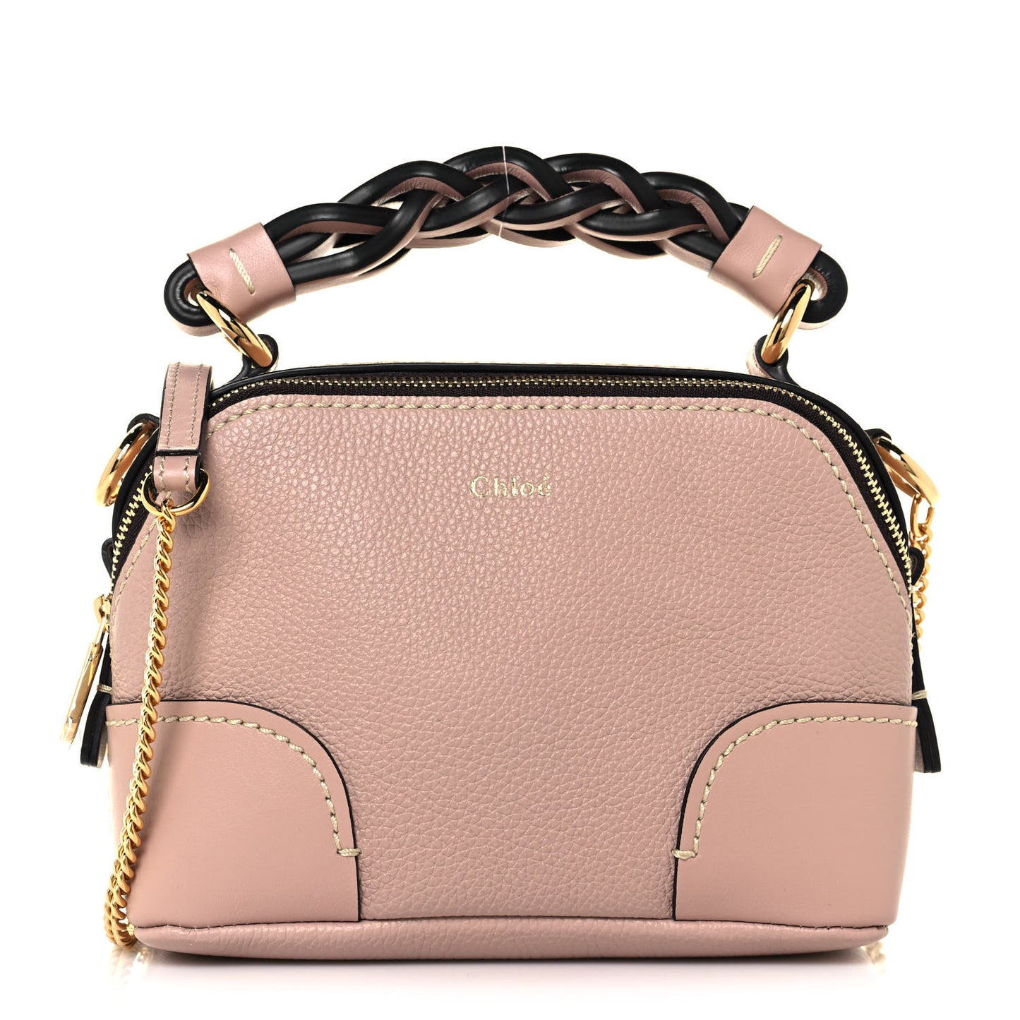 Calfskin Mini Daria Chain Bag Misty Rose
