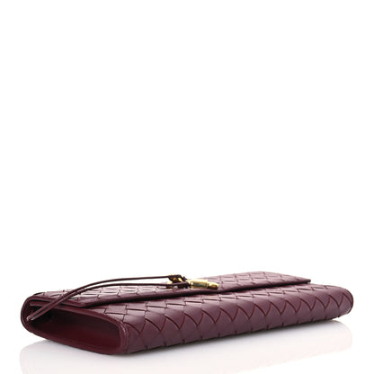 Bottega Veneta Nappa Intrecciato Long Andiamo Top Handle Clutch Barolo 4 of 12
