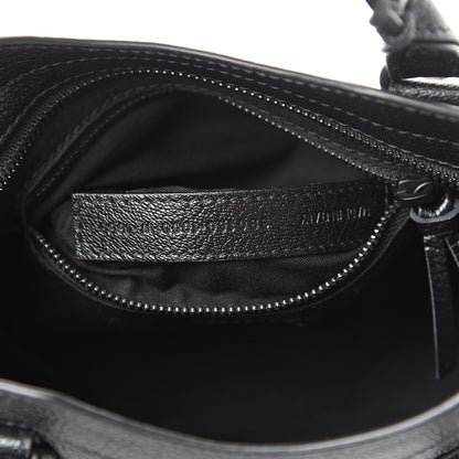 Balenciaga Shiny Goatskin Matte Black Metallic Edge Hardware Mini City Black 6 of 10