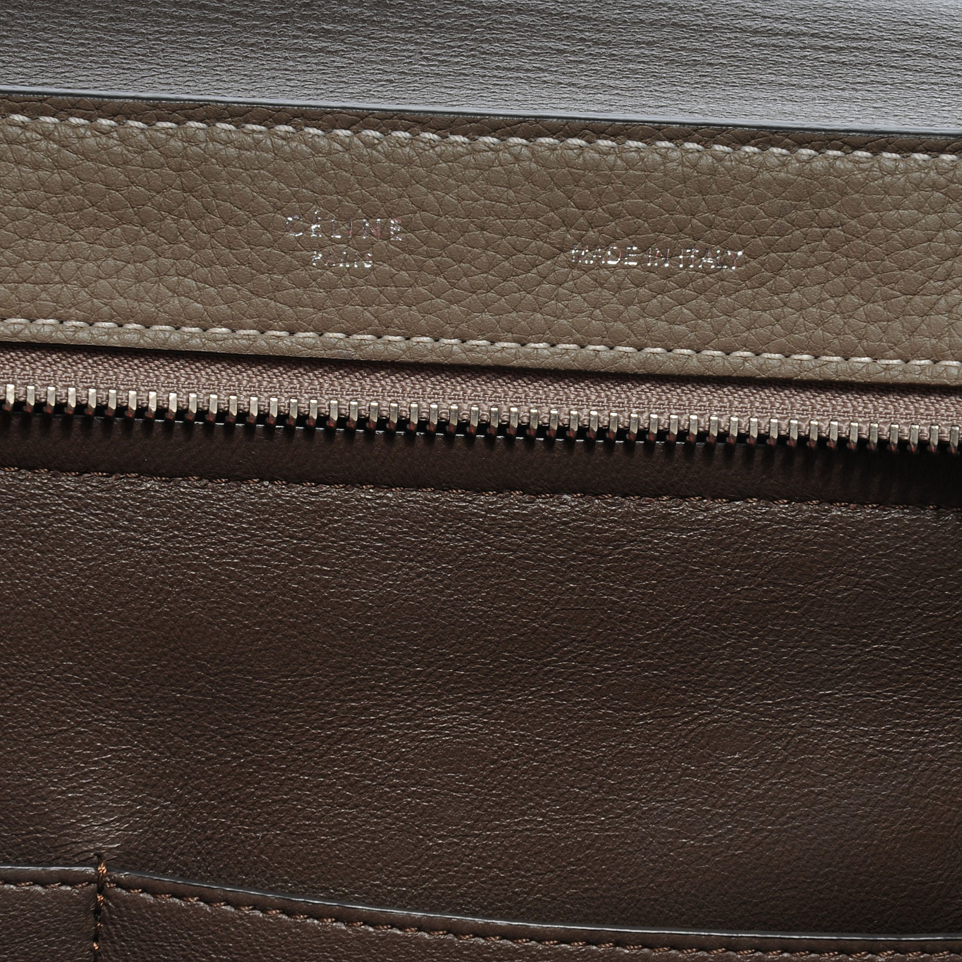 Celine Calfskin Suede Small Trapeze Souris 5 of 8