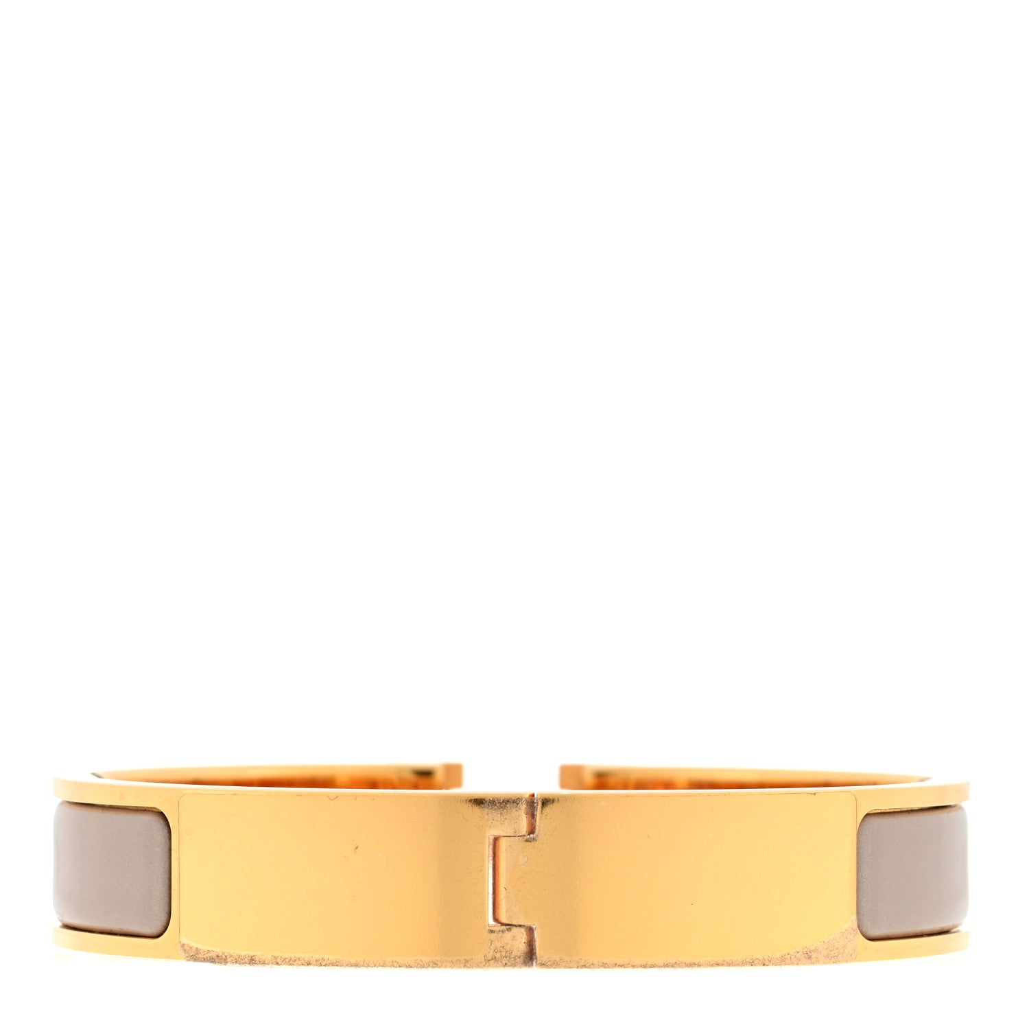 Hermes Enamel Narrow Clic Clac H Bracelet GM Marron Glace 2 of 3