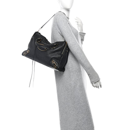 Balenciaga Chevre Gold Metallic Edge Hardware City Black 2 of 11