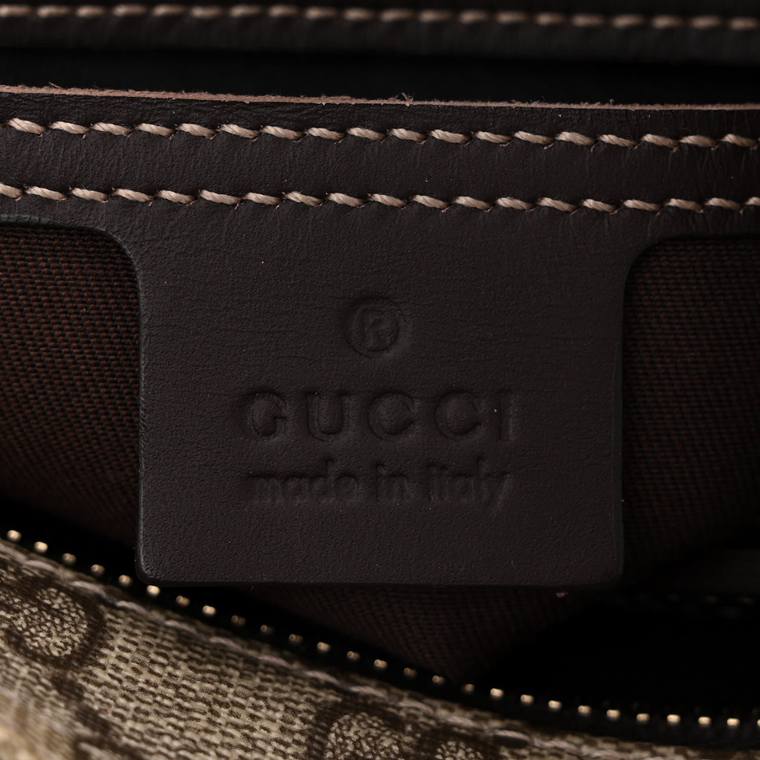 Gucci GG Supreme Monogram Small Flat Messenger Bag Dark Brown 6 of 10