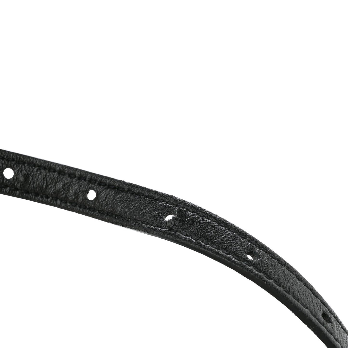 Calfskin Heart Embossed Monogram Belt Bag Black