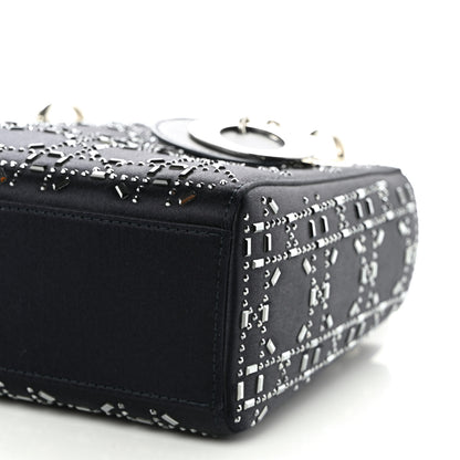 Christian Dior Satin Crystal Cannage Mini Lady Dior Navy 9 of 11