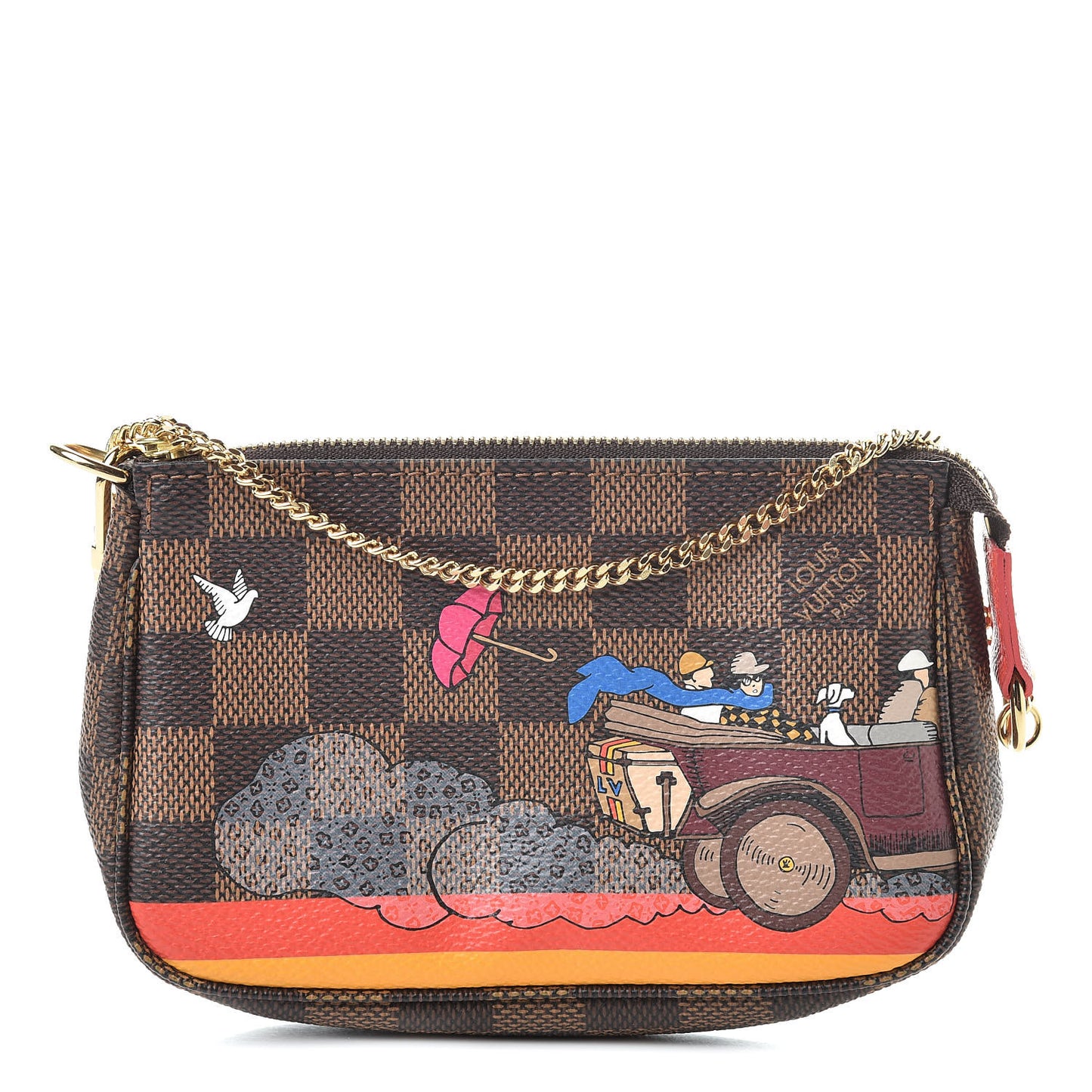 Damier Ebene 2015 Christmas Animation Mini Pochette Accessories