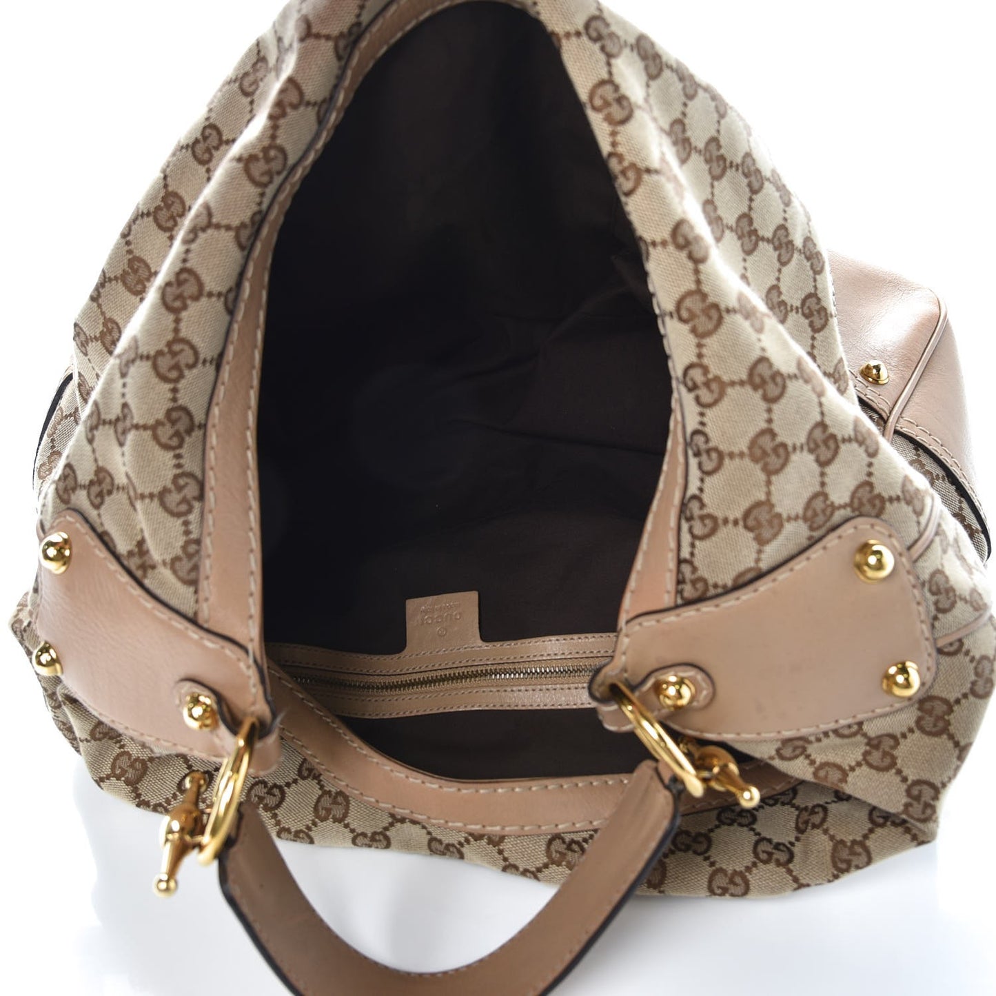 Monogram Large Jockey Hobo Beige