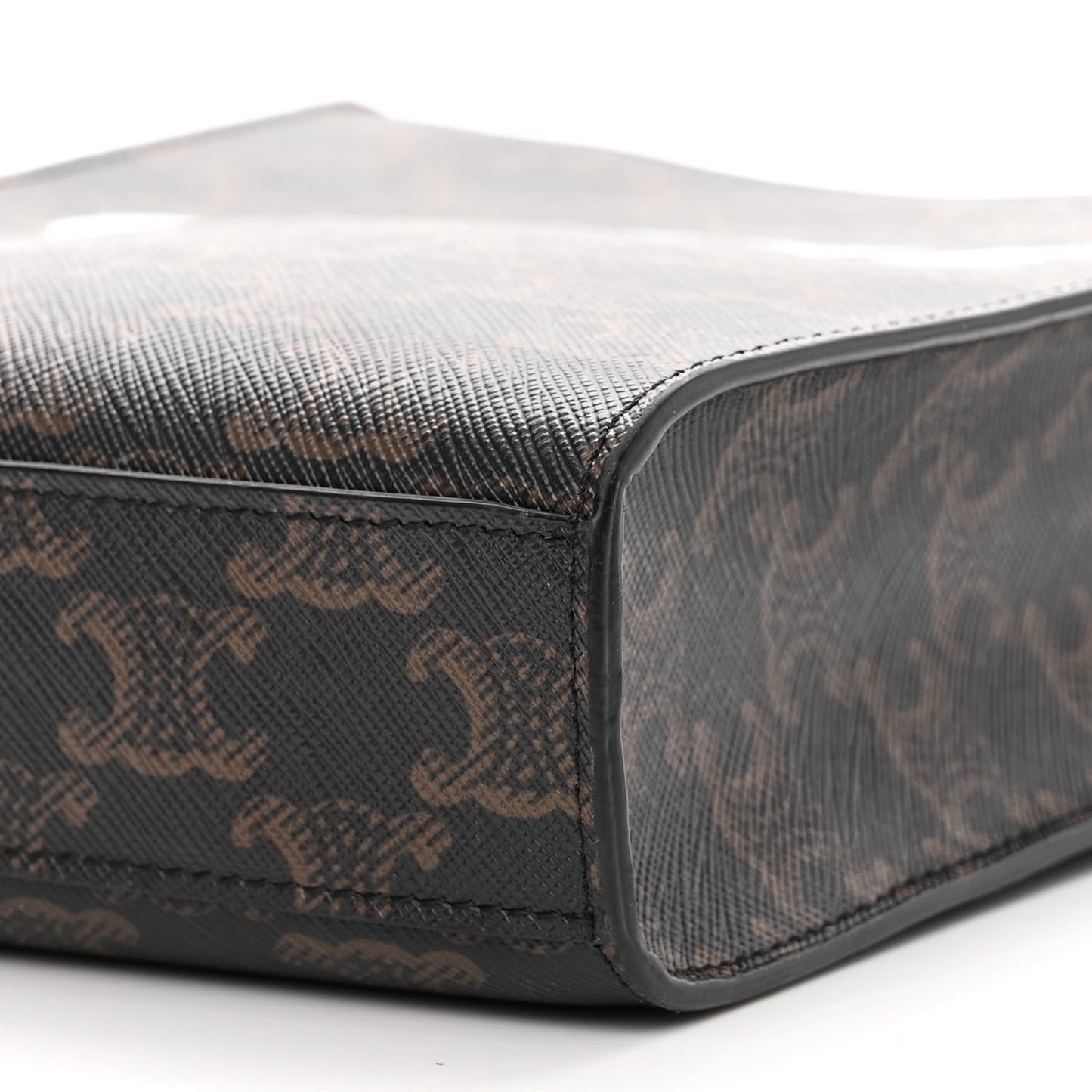 Triomphe Canvas Calfskin Mini Vertical Cabas Tan