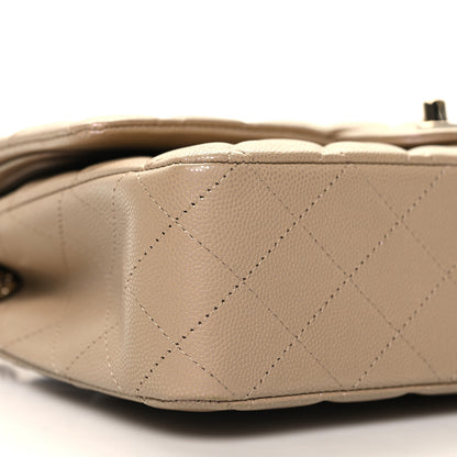 Chanel Iridescent Caviar Quilted Medium Double Flap Dark Beige 9 of 11