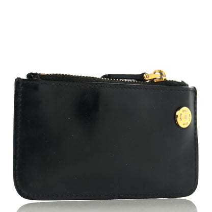 Miu Miu Shiny Calfskin Pouch Key Ring Black 3 of 7