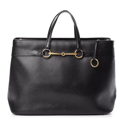 Gucci Textured Calfskin Large Bright Bit Tote Black 1 of 16