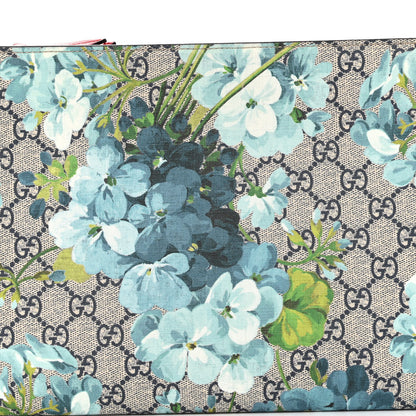 Gucci GG Supreme Monogram Blooms Large Cosmetic Case Beige Multicolor Blue Navy 8 of 10