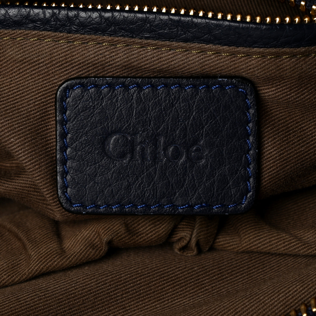 Chloe Calfskin Medium Marcie Satchel Royal Navy 6 of 10