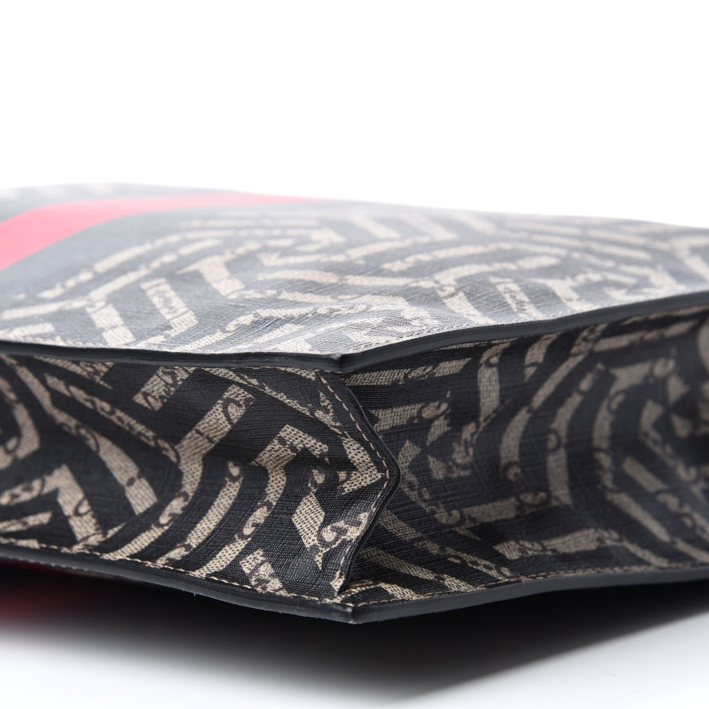 GG Supreme Monogram Caleido Web Vertical Tote Black