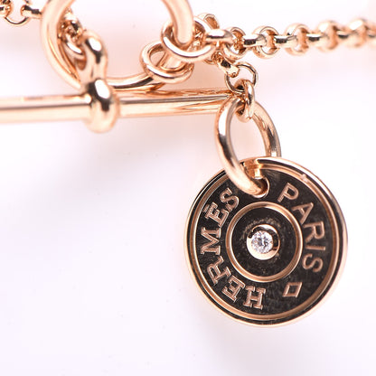 Hermes 18K Rose Gold Diamond Gambade Bracelet SH 5 of 11