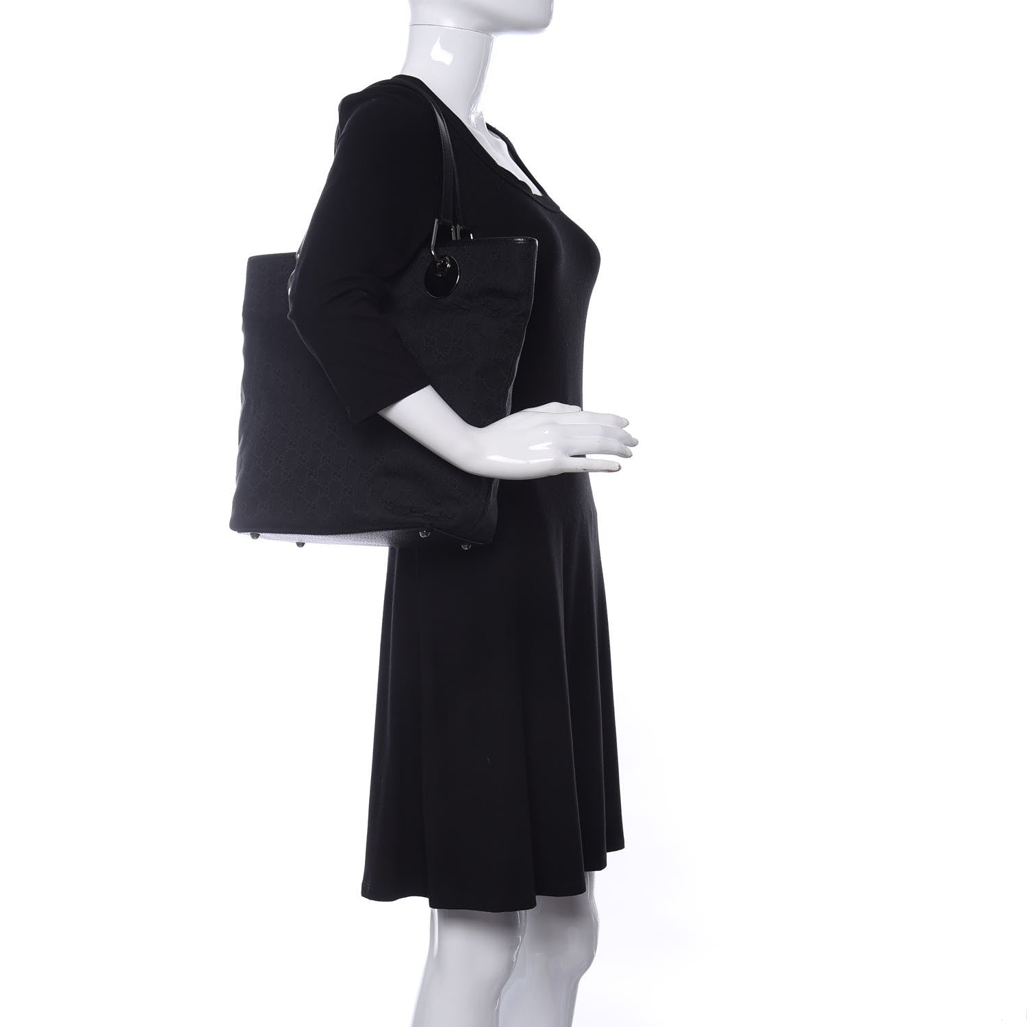 Gucci Monogram Large Eclipse Tote Black 2 of 10