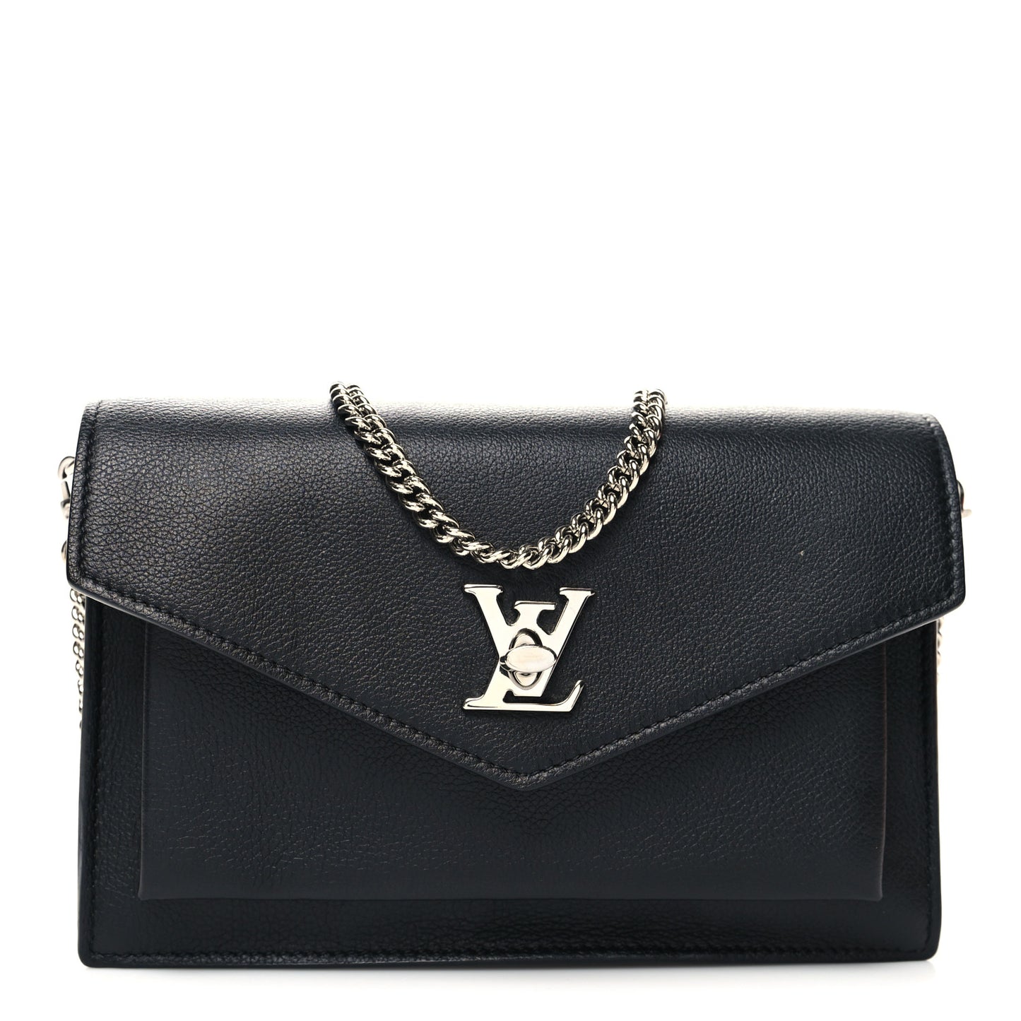Soft Calfskin My Lockme Chain Pochette Black