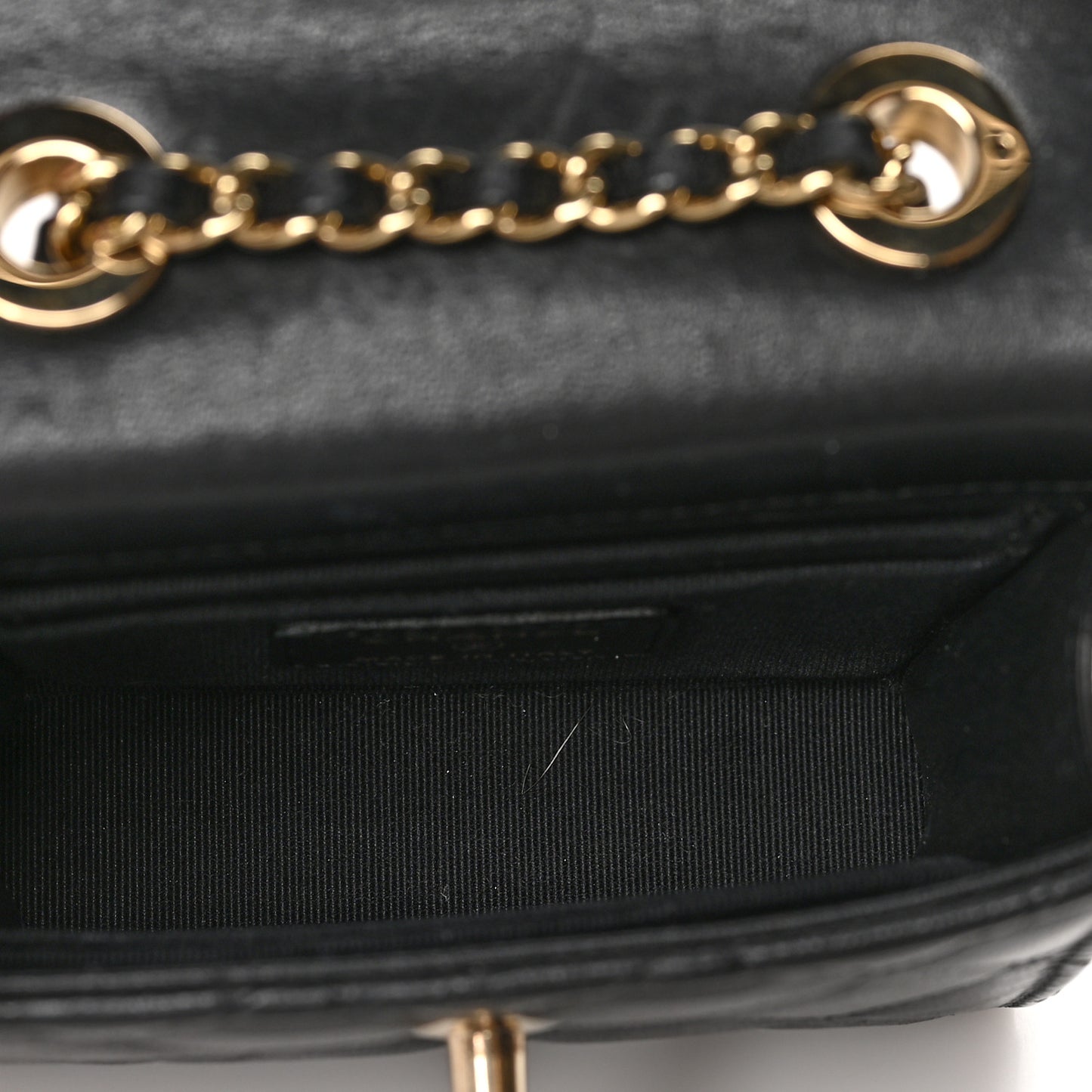 Lambskin Quilted Mini Trendy CC Chain Wallet Black