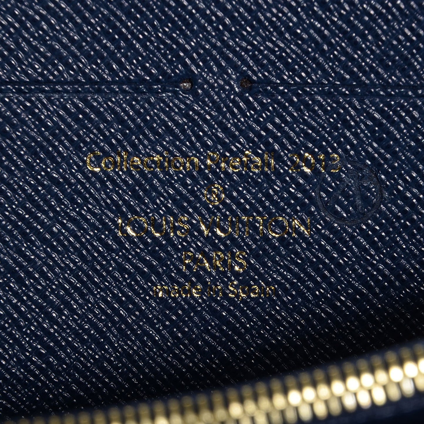 Damier Paillettes Zippy Wallet Blue