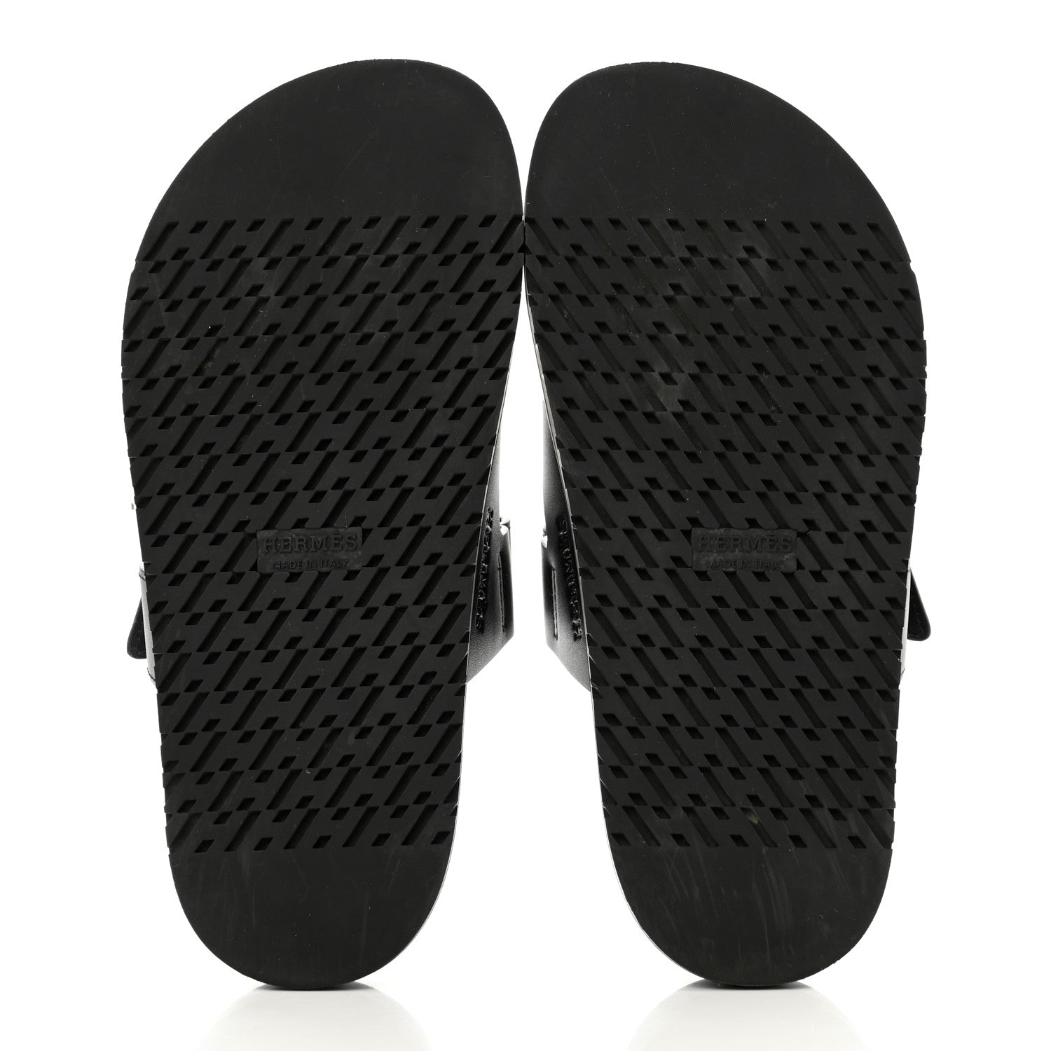 Hermes Calfskin Womens Chypre Sandals 36.5 Black 5 of 10