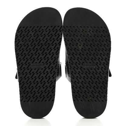Hermes Calfskin Womens Chypre Sandals 36.5 Black 5 of 10