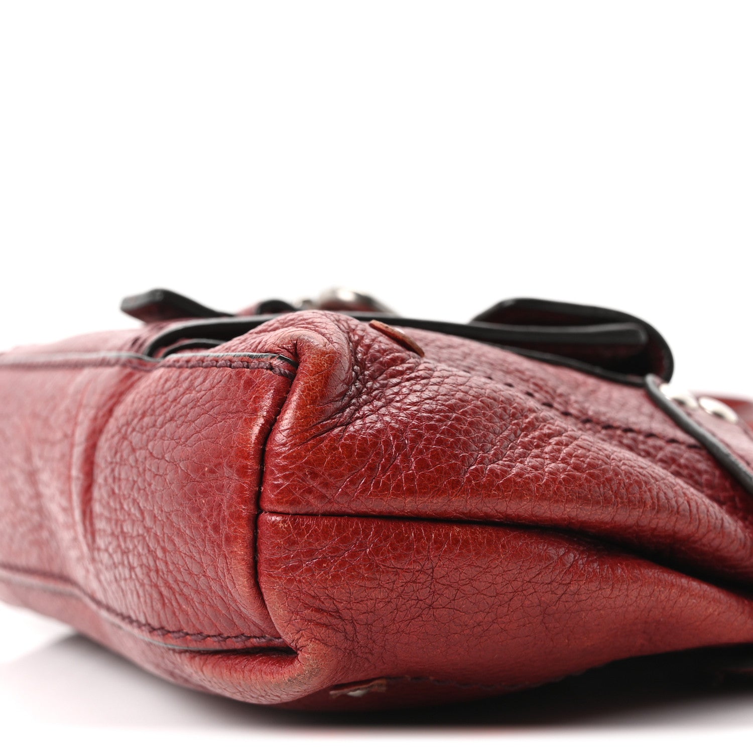 Chloe Grained Calfskin Small Paddington Crossbody  Dark Red 10 of 10